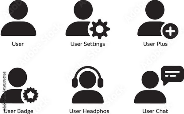 Fototapeta User and Profile Management Icons