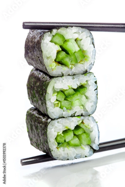 Obraz Kappa maki roll. Sushi Roll on a white background...