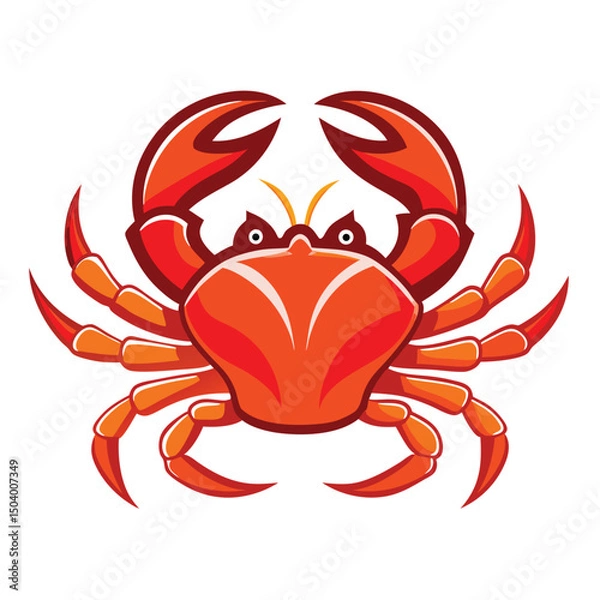 Fototapeta crab-color isolated-crab-on-white-background
