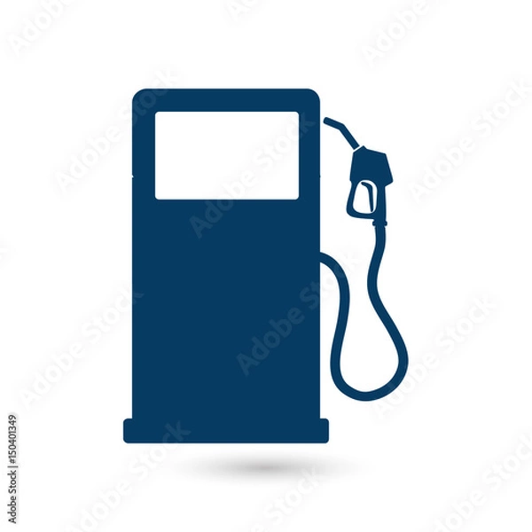 Obraz Gasoline pump nozzle sign.Gas station icon. Flat design style.