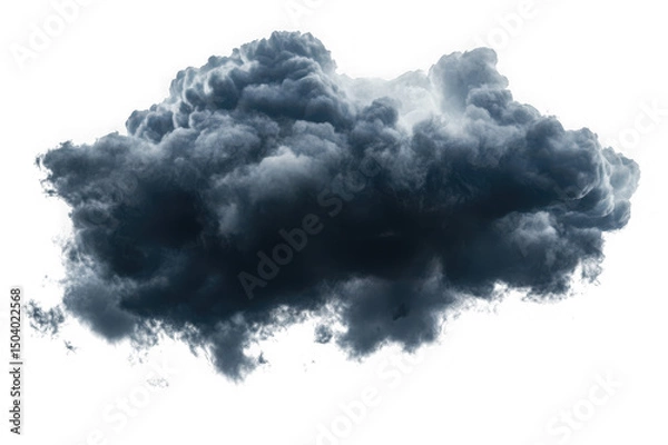 Fototapeta Dark cumulonimbus cloud isolated on transparent background