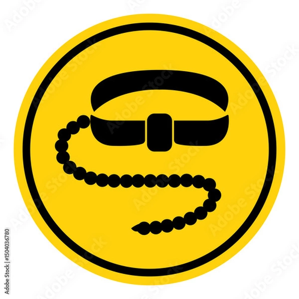 Fototapeta Safety Harness and Lifeline Symbol Sign, Vector Illustration, Isolate On White Background Label. EPS10