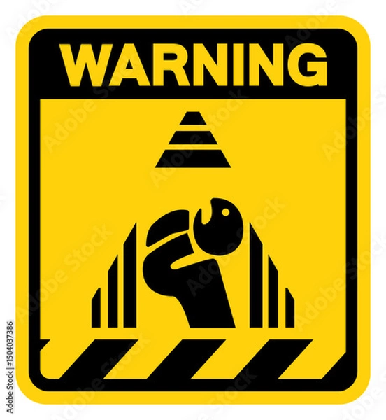 Fototapeta Confined Space Warning Sign, Vector Illustration, Isolate On White Background Label. EPS10
