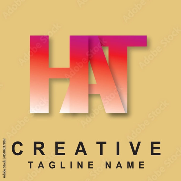 Obraz HAT Three Letter Logo Concept.eps