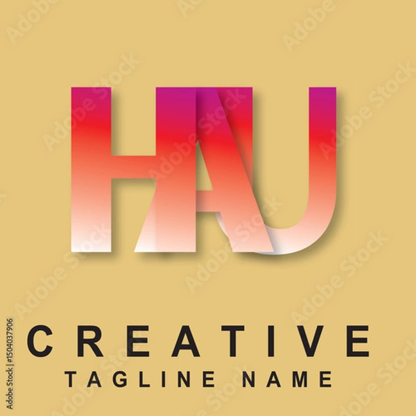 Obraz HAU Three Letter Logo Concept.eps