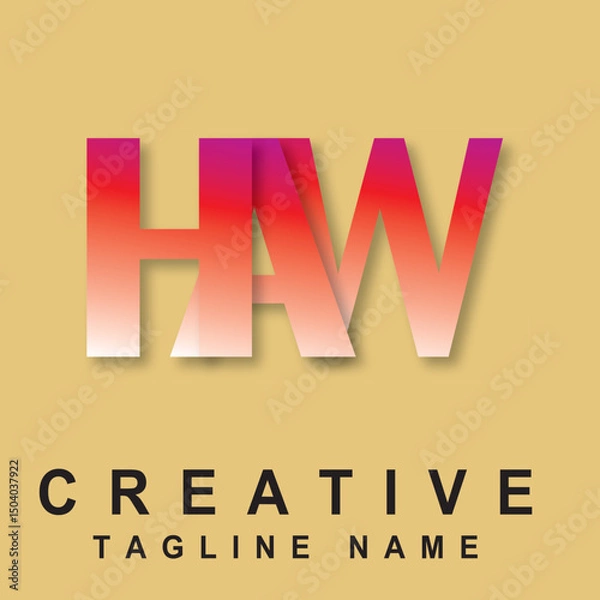 Obraz HAW Three Letter Logo Concept.eps