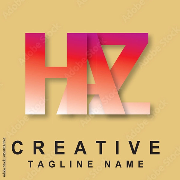 Obraz HAZ Three Letter Logo Concept.eps