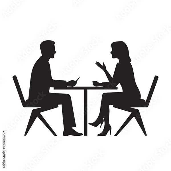 Fototapeta Desk Vector Silhouette