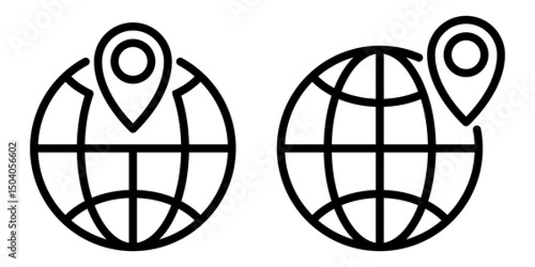 Fototapeta Globe icon symbol set