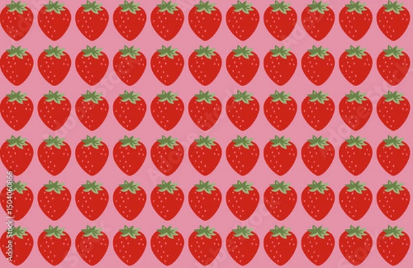 Obraz Strawberries pink pattern 