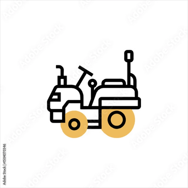 Obraz tractor isolated on white background