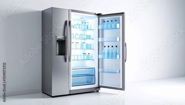 Obraz 冷蔵庫に入っているペットボトルの水