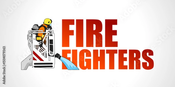 Obraz International Firefighter Day, featuring a firefighter silhouette and vibrant red background.