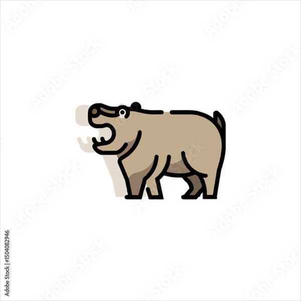 Fototapeta rhino vector illustration