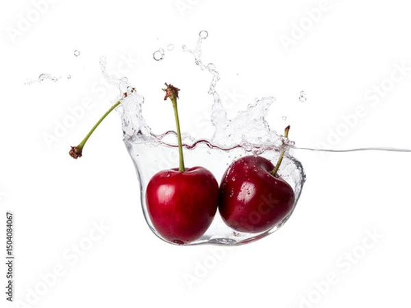 Obraz cherries in water