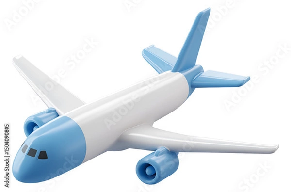Obraz Minimalist 3d airplanes , isolated on transparent background, png