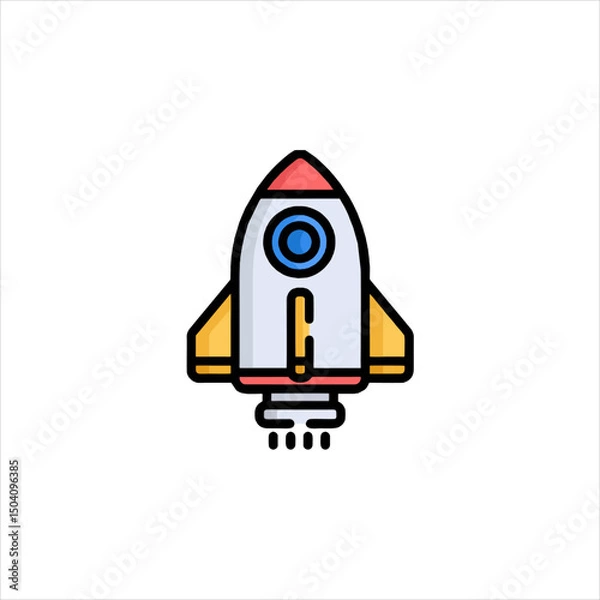 Fototapeta rocket vector illustration