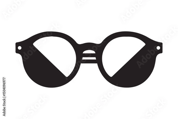 Obraz Sunglass silhouette art vector on white background