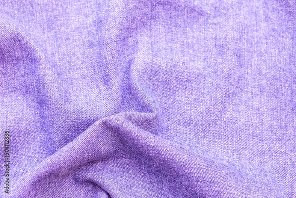 Fototapeta Waving purple fabric texture background, purple jean fabric pattern background