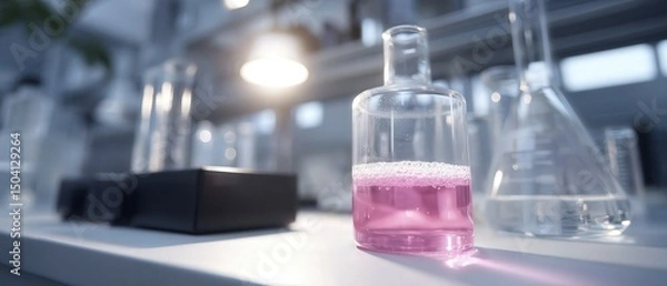 Obraz Chemical Experiment Showcasing Efficiency in Modern Laboratory Setting