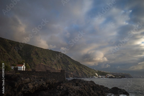Fototapeta storm clouds over the coast