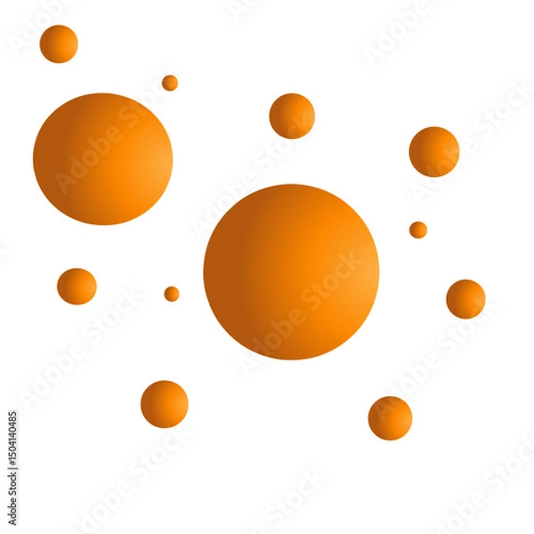 Fototapeta abstract orange background with circles