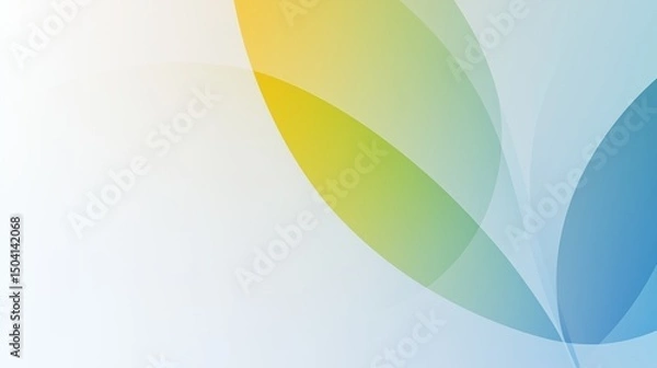 Fototapeta Modern nature-inspired leaf illustration with smooth gradient overlay.