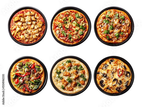 Fototapeta Different sets of pizza top.