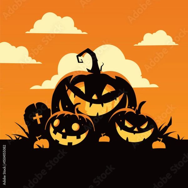 Fototapeta Pumpkin background