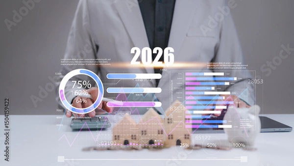Obraz Financial Future Analyzing Data For Business Profit Estate Opportunity In 2026 With Data Analysis Financial Statements Time To Invest