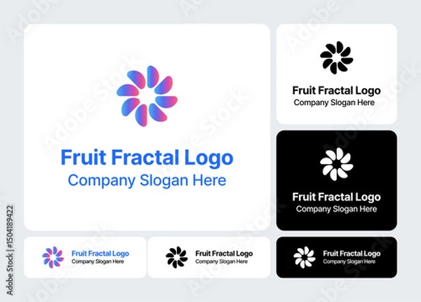 Obraz Fruit Fractal Logo  Organic Geometric Pattern Design