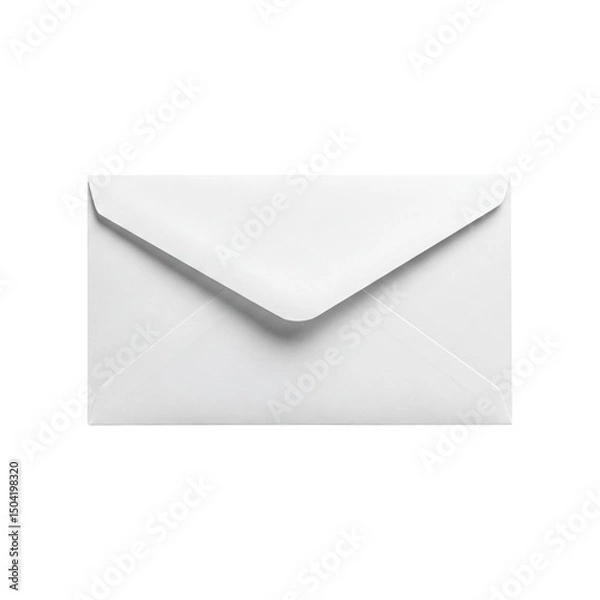 Obraz Blank white envelope isolated on transparent background