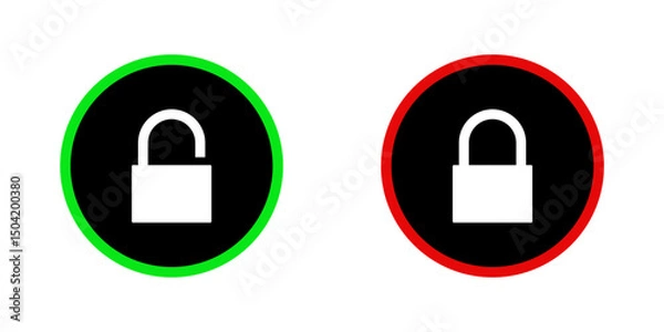 Obraz padlock vector icon set with transparent background