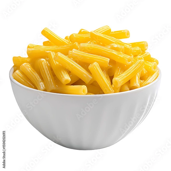 Obraz Bowl of Creamy Macaroni and Cheese isolated on transparent background