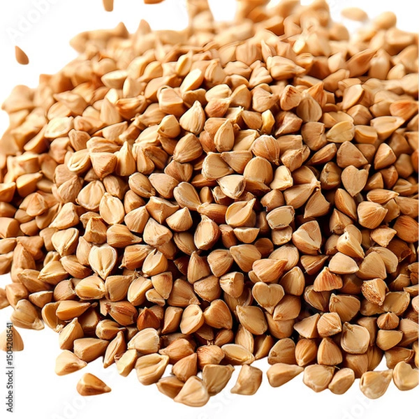 Obraz Pile of Buckwheat Groats isolated on transparent background