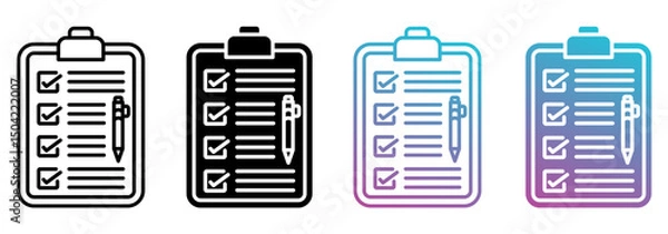 Fototapeta Notepad best multistyle icon sheet collection