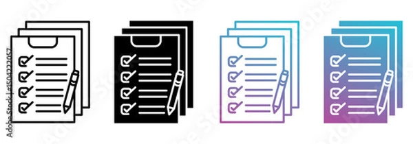 Obraz Survey best multistyle icon sheet collection