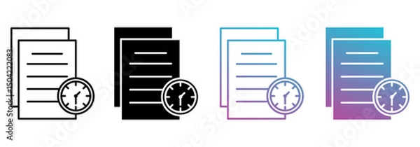 Obraz Planning best multistyle icon sheet collection