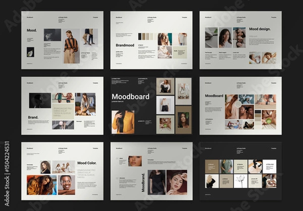 Obraz Mood Board Brochure Landscape Template