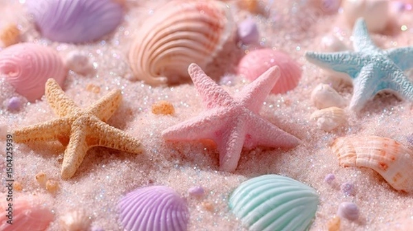 Fototapeta Starfish and Seashells