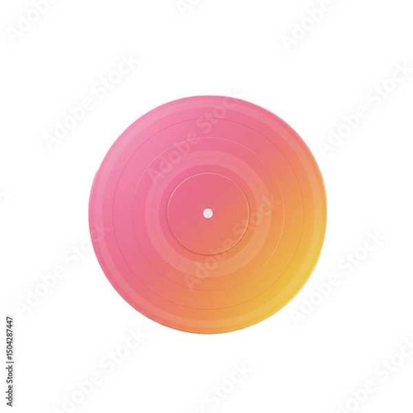 Obraz Colorful Vinyl Record with Gradient Design for Music Enthusiasts and Collectors