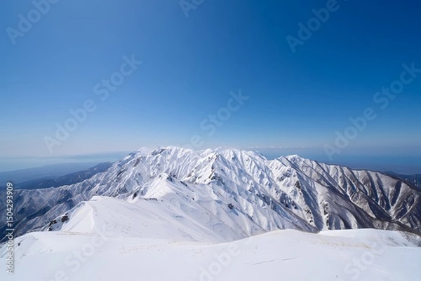 Fototapeta Winter Majesty Panoramic View of SnowCapped Mountains