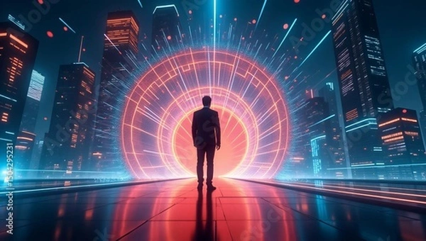 Obraz Futuristic Business Technology Concept