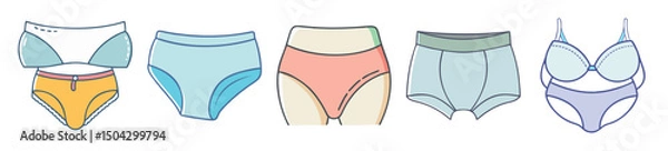 Fototapeta undergarments icon, undergarments line art - simple line art of undergarments, perfect for undergarments logos and icons