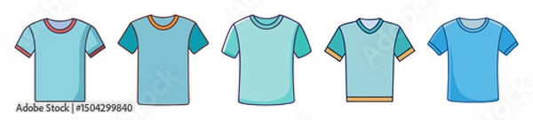 Fototapeta t shirt icon, t shirt line art - simple line art of t shirt, perfect for t shirt logos and icons