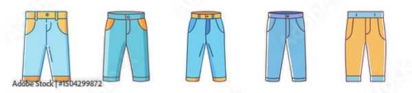 Fototapeta trousers icon, trousers line art - simple line art of trousers, perfect for trousers logos and icons