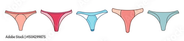 Fototapeta thong icon, thong line art - simple line art of thong, perfect for thong logos and icons