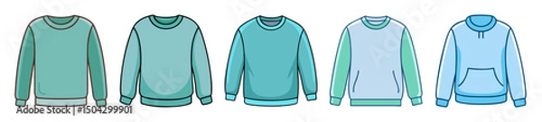 Fototapeta sweatshirt icon, sweatshirt line art - simple line art of sweatshirt, perfect for sweatshirt logos and icons