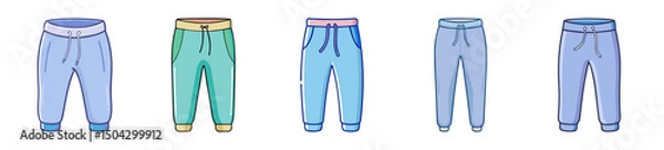 Fototapeta sweatpants icon, sweatpants line art - simple line art of sweatpants, perfect for sweatpants logos and icons