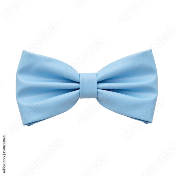 Obraz A sleek light blue bow tie with a smooth texture, elegant design, and modern style. Perfect for formal events and sophisticated fashion, this bow tie exemplifies timeless elegance.